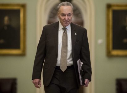 Senate Minority Leader Sen. Chuck Schumer of N.Y. arrives on Capitol Hill in Washington, Thursday, Jan. 3, 2019, as the 116th Congress begins. (AP Photo/Andrew Harnik)
