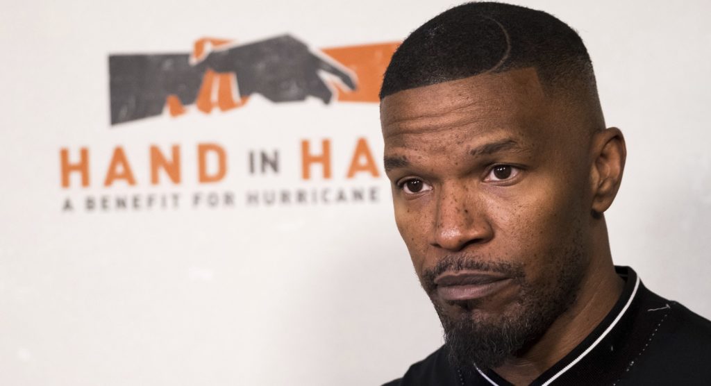 Jamie Foxx attends Hand in Hand: A Benefit for Hurricane Harvey Relief at ABC Studios on Tuesday, Sept. 12, 2017 in New York. (Photo by Charles Sykes/Invision/AP)