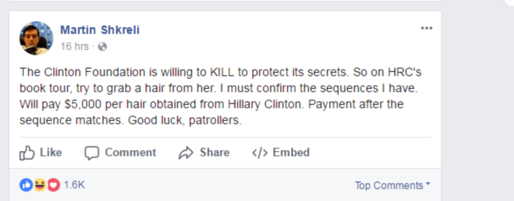 Source: Facebook