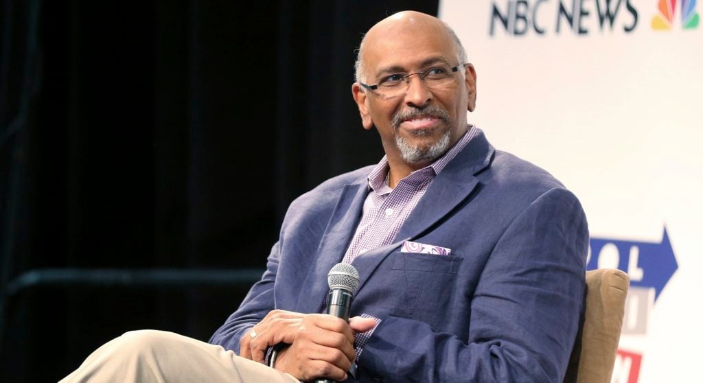Michael Steele participates in the "Making Sense of the Midterms" panel at Politicon at the Los Angeles Convention Center on Saturday, Oct. 20, 2018, in Los Angeles. (Photo by Willy Sanjuan/Invision/AP)