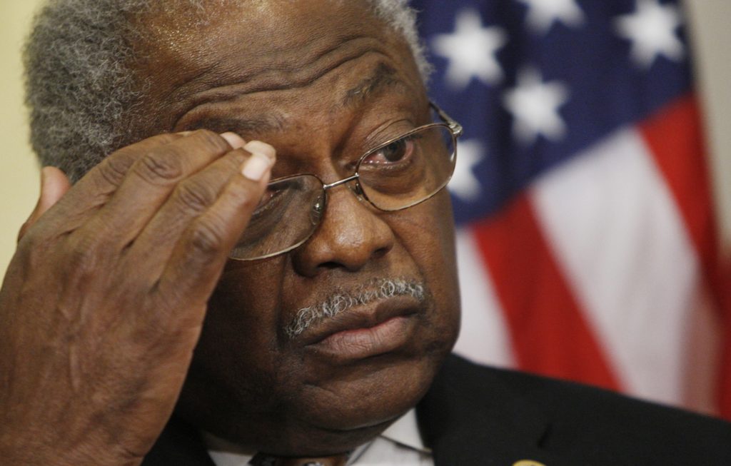 House Majority Rep. James Clyburn of S.C., speaks to reporters on Capitol Hill in Washington, Friday, Jan. 15, 2010, at the conclusion of the Democratic Leadership caucus retreat. (AP Photo/Pablo Martinez Monsivais)
