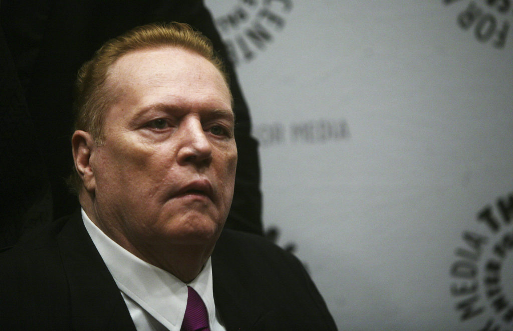 FILE - In this Oct. 26, 2007 file photo, Hustler magazine founder Larry Flynt arrives at the premiere of the documentary 'Larry Flynt: The Right to be Left Alone' at The Paley Center for Media in New York. An AIDS activist group filed a workplace safety complaint against Larry Flynt on Thursday, Aug. 26, 2010, accusing the porn king of creating an unsafe environment for his stable of sex stars by not requiring they use condoms. (AP Photo/Gary He, File)