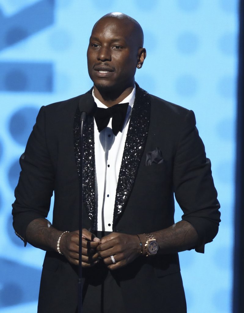 Tyrese Gibson speaks at the BET Awards at the Microsoft Theater on Sunday, June 25, 2017, in Los Angeles. (Photo by Matt Sayles/Invision/AP)
