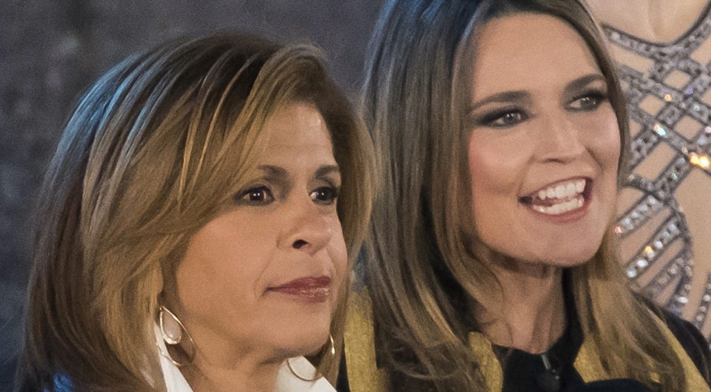 FILE - In this Wednesday, Nov. 29, 2017, file photo, Hoda Kotb, left, and Savannah Guthrie appear during the annual Rockefeller Center Christmas Tree lighting ceremony in New York. NBC News chose Kotb to officially replace Matt Lauer on the “Today” morning show after he was fired in late November, after weeks of strong ratings with her filling in with Guthrie on the show’s first two hours. (Photo by Charles Sykes/Invision/AP, File)