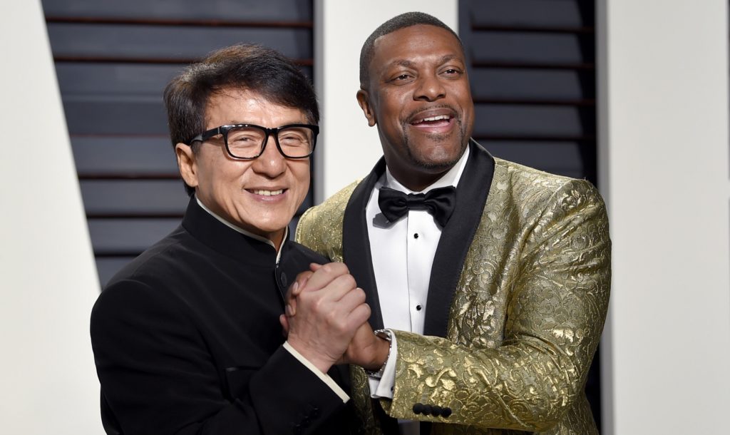 Jackie Chan, left, and Chris Tucker arrive at the Vanity Fair Oscar Party on Sunday, Feb. 26, 2017, in Beverly Hills, Calif. (Photo by Evan Agostini/Invision/AP)