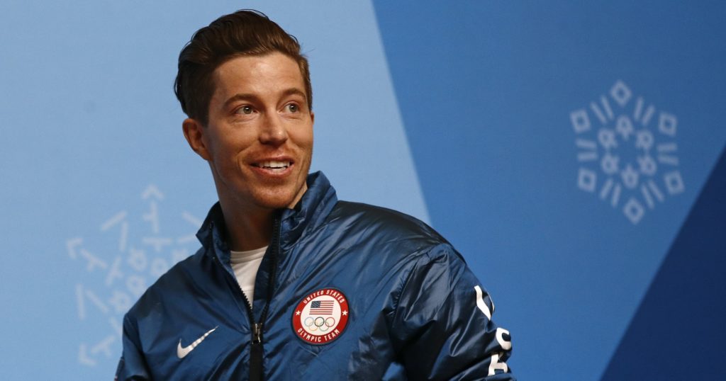 Men's halfpipe gold medalist Shaun White, of the United States, arrives at a news conference at the 2018 Winter Olympics in Pyeongchang, South Korea, Wednesday, Feb. 14, 2018. (AP Photo/Patrick Semansky)
