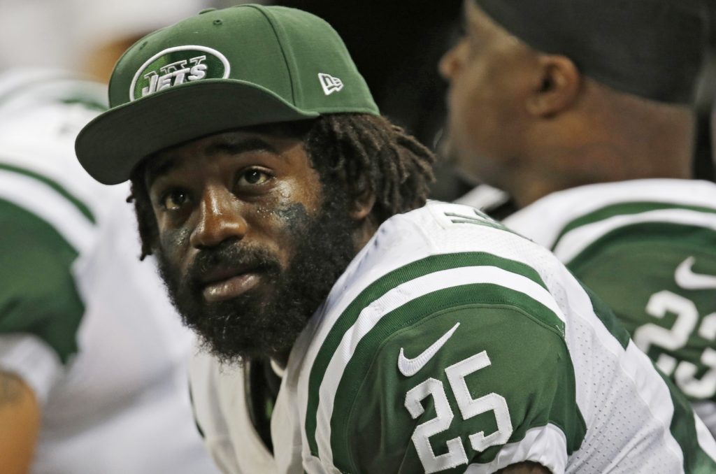 New York Jets running back Joe McKnight (25) during the fourth quarter of an NFL football game against the St. Louis Rams Sunday, Nov. 18, 2012, in St. Louis. (AP Photo/Tom Gannam)