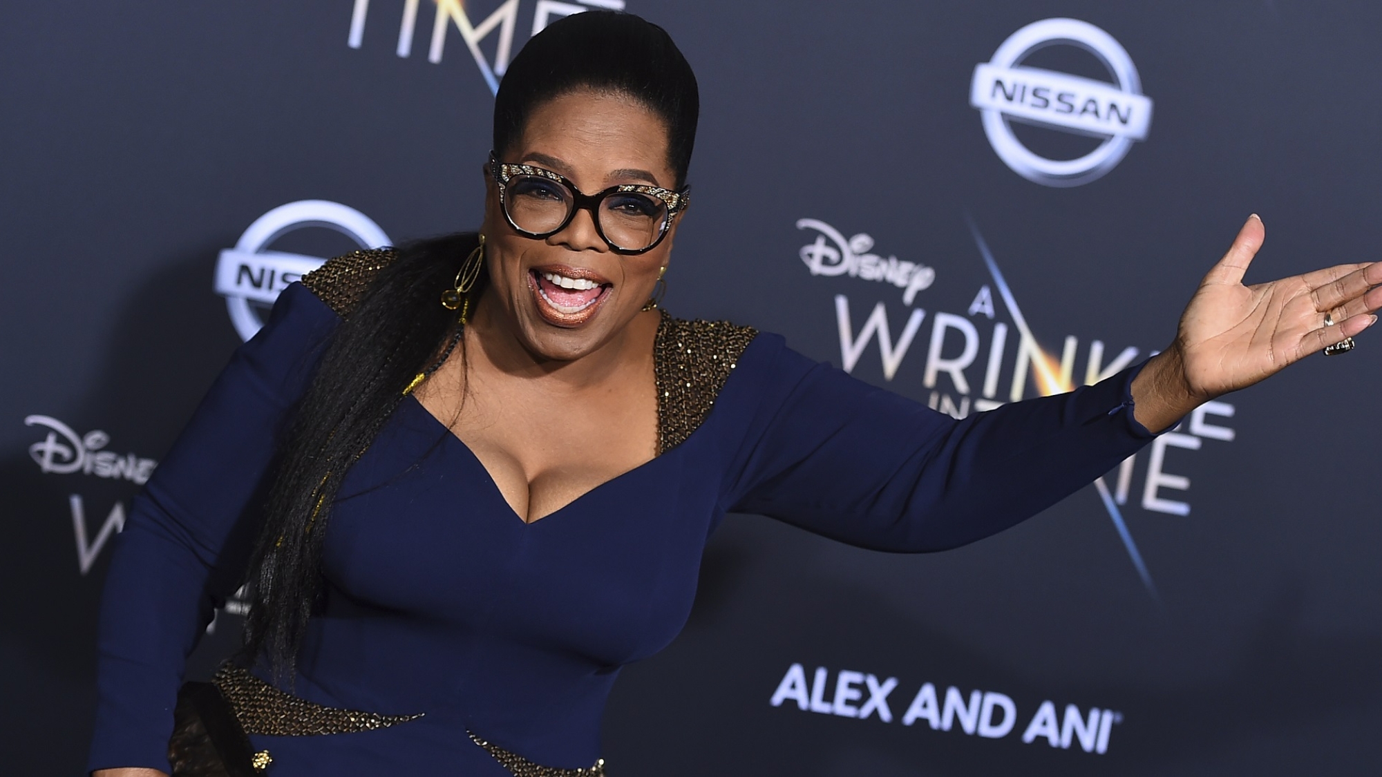 Oprah Winfrey arrives at the world premiere of "A Wrinkle in Time" at the El Capitan Theatre on Monday, Feb. 26, 2018, in Los Angeles. (Photo by Jordan Strauss/Invision/AP)