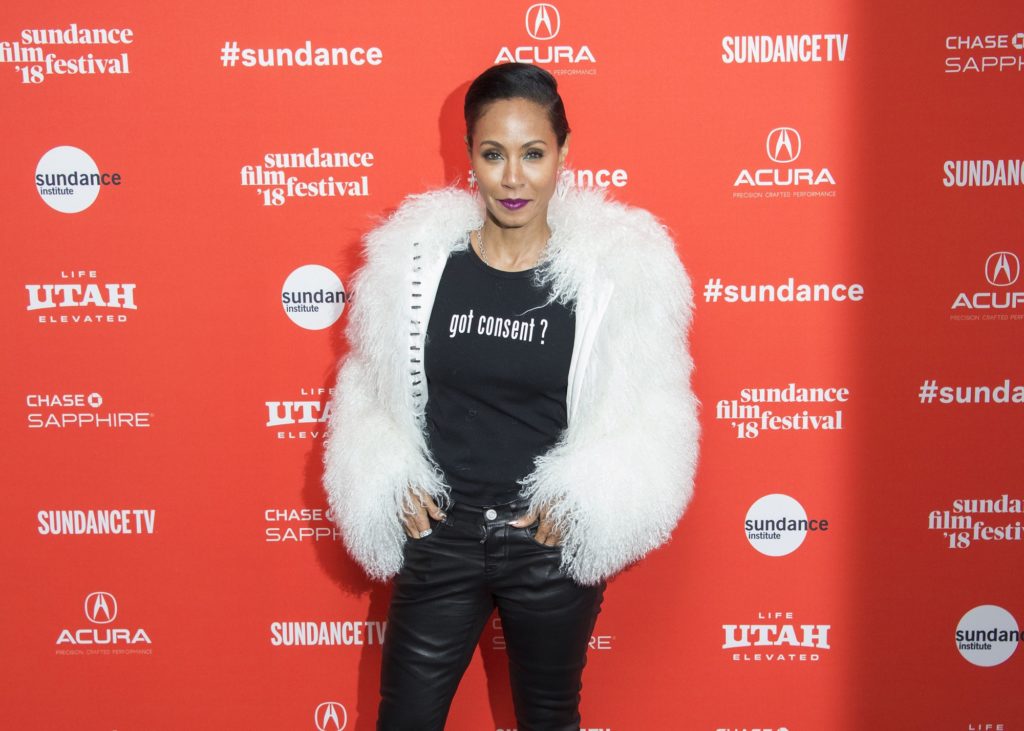 Actress Jada Pinkett Smith poses during the premiere of "Skate Kitchen" at the Library Theatre during the 2018 Sundance Film Festival on Sunday, Jan. 21, 2018, in Park City, Utah. (Photo by Arthur Mola/Invision/AP)