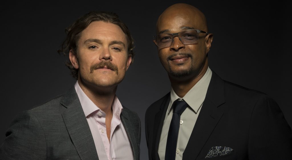 Clayne Crawford, left, and Damon Wayans, cast members in the FOX series "Lethal Weapon," pose for a portrait during the 2017 Television Critics Association Summer Press Tour at the Beverly Hilton on Tuesday, Aug. 8, 2017, in Beverly Hills, Calif. (Photo by Ron Eshel/Invision/AP)