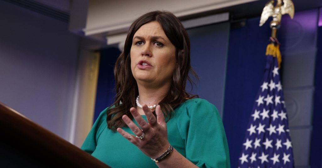 White House press secretary Sarah Huckabee Sanders speaks during the press briefing at the White House, Monday, May 7, 2018, in Washington. Sanders said the White House has compete confidence in Gina Haspel, Preisdent Trump's nominee to head the Central Intelligence Agency. (AP Photo/Evan Vucci)