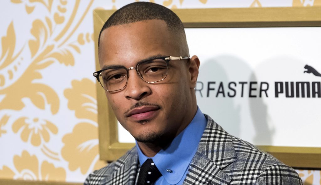 FILE - In this Jan. 27, 2018 file photo, T.I. attends the Roc Nation pre-Grammy brunch in New York. Police say rapper T.I. has been arrested for disorderly conduct and public drunkenness as he tried to enter his gated community outside Atlanta. Henry County Police Deputy Mike Ireland said T.I. was arrested around 4:30 a.m. Wednesday, May 16, after he got into an argument with a security guard. Media reports say the rapper, whose real name is Clifford Harris, lost his key and the guard wouldn’t let him into the community. (Photo by Charles Sykes/Invision/AP, File)