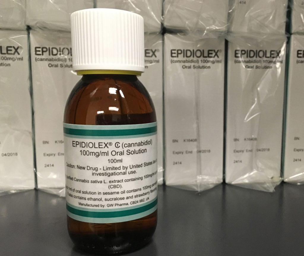 FILE - This May 23, 2017 file photo shows GW Pharmaceuticals' Epidiolex, a medicine made from the marijuana plant but without THC. U.S. health regulators on Monday, June 25, 2018, approved the first prescription drug made from marijuana, a milestone that could spur more research into a drug that remains illegal under federal law, despite growing legalization for recreational and medical use. (AP Photo/Kathy Young, File)