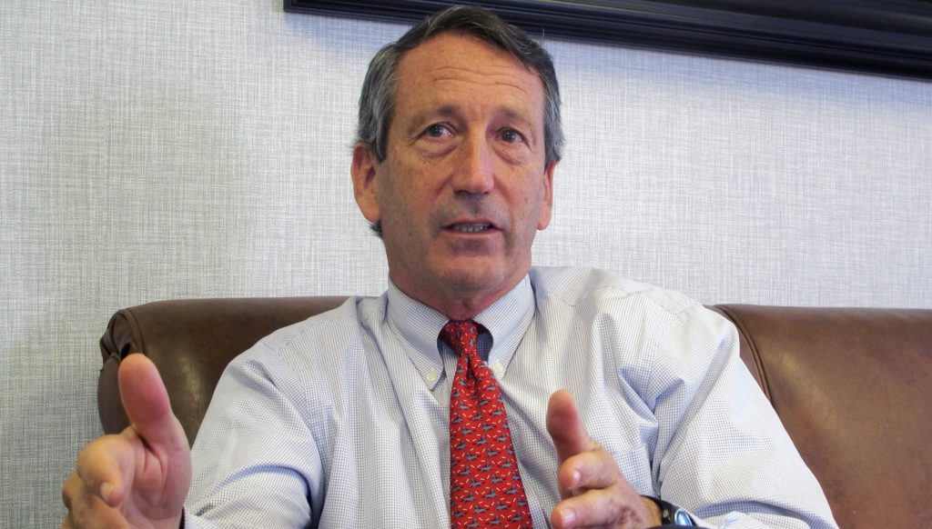 FILE - In this Dec. 18, 2013, file photo, U.S. Rep. Mark Sanford, R-S.C., discusses his first months back in Congress during an interview in Mount Pleasant, S.C. A spokesman for the South Carolina Law Enforcement Division said on Tuesday, July 12, 2016 that the agency is investigating after Sanford's niece's foot was apparently injured in an incident involving the congressman. An incident report said it happened on June 18, 2016 on a dock at the Sanford family farm near Beaufort, S.C. (AP Photo/Bruce Smith, File)