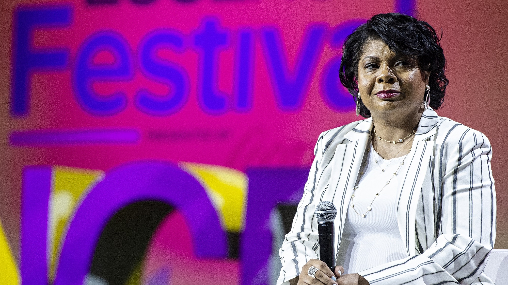 April Ryan seen at the 2018 Essence Festival at the Ernest N. Morial Convention Center on Saturday, July 7, 2018, in New Orleans. (Photo by Amy Harris/Invision/AP)
