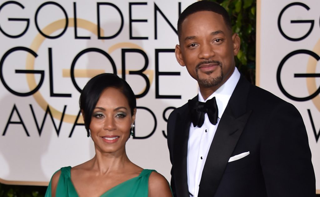 FILE - In this Jan. 10, 2016 file photo, Jada Pinkett Smith, left, and Will Smith arrive at the 73rd annual Golden Globe Awards at the Beverly Hilton Hotel in Beverly Hills, Calif. Smith and Pinkett-Smith are adding their star power to President Barack Obama's initiative to boost opportunities for vulnerable young Americans. The Will & Jada Smith Family Foundation said Friday, April 29, 2016, it will launch a Careers in Entertainment Tour to support Obama's My Brother's Keeper Initiative on its two-year anniversary. (Photo by Jordan Strauss/Invision/AP, File)