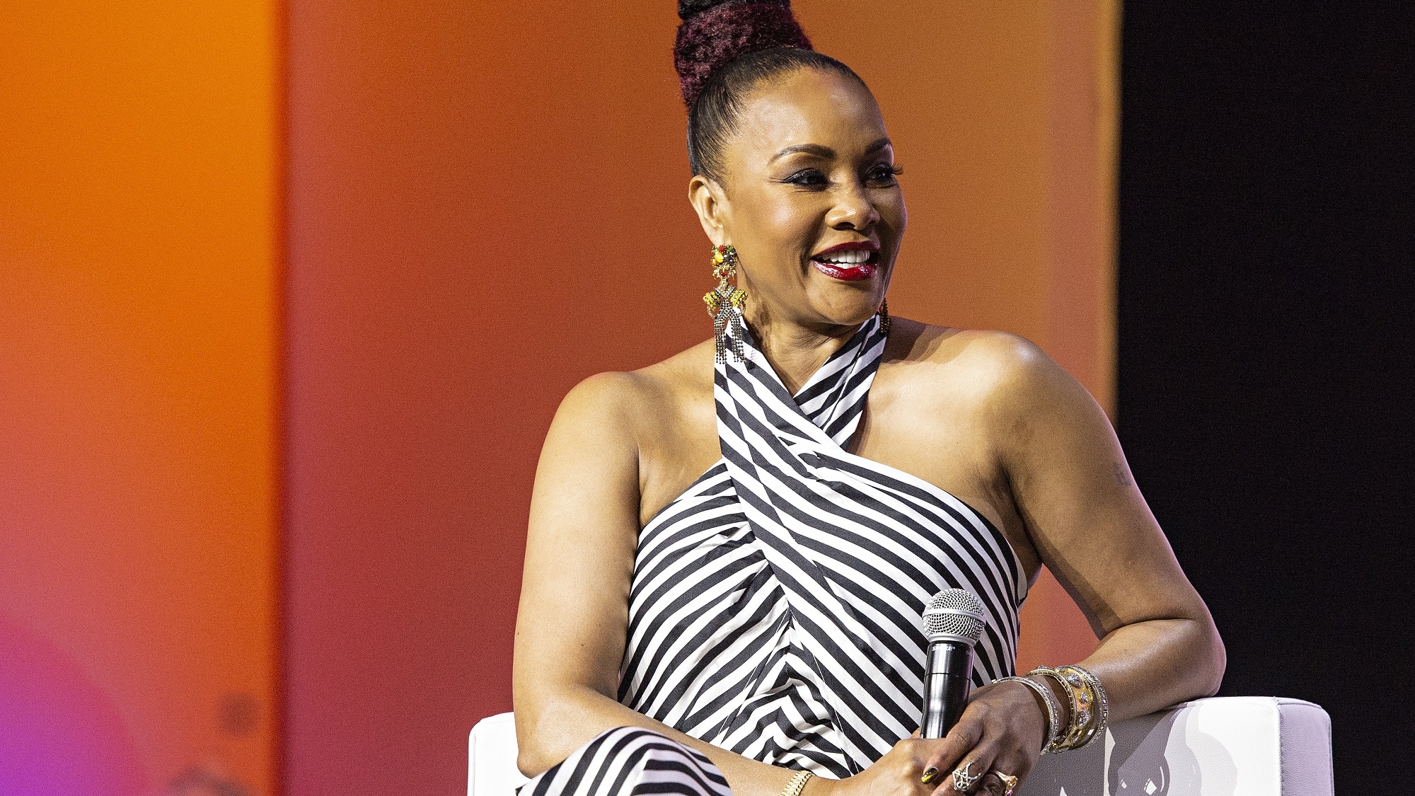 Vivica A. Fox seen at the 2018 Essence Festival at the Ernest N. Morial Convention Center on Friday, July 6, 2018, in New Orleans. (Photo by Amy Harris/Invision/AP)