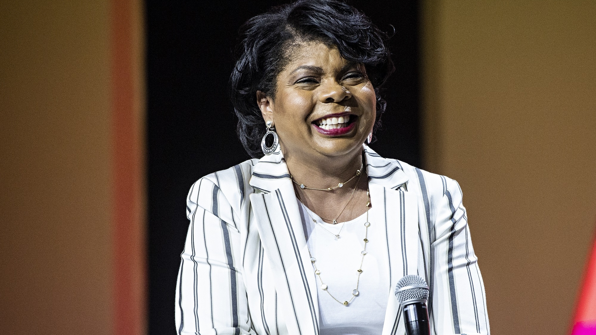 April Ryan seen at the 2018 Essence Festival at the Ernest N. Morial Convention Center on Saturday, July 7, 2018, in New Orleans. (Photo by Amy Harris/Invision/AP)