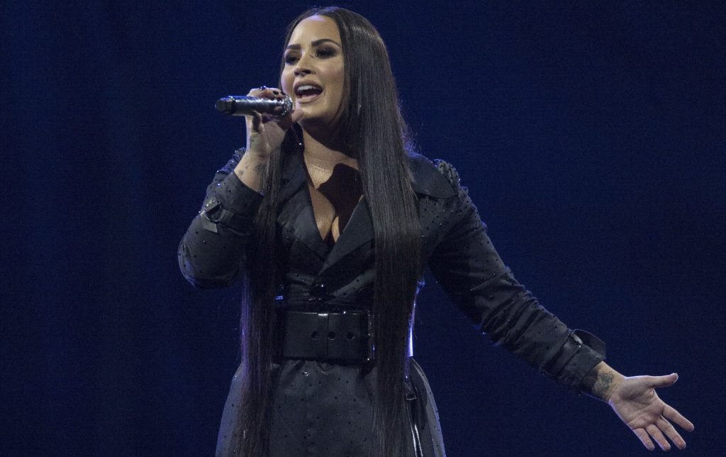 Demi Lovato performs on stage in concert at the o2 in east London, Monday, June 25, 2018. (Photo by Joel C Ryan/Invision/AP)