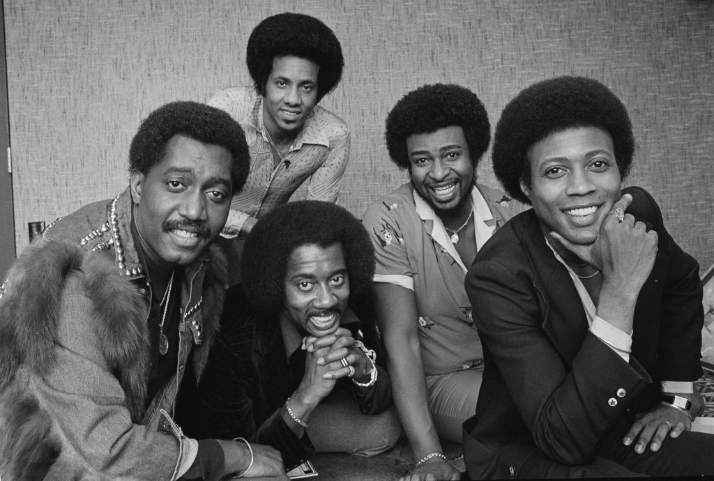 FILE- In an undated file photo, The Temptations singing group is pictured. From left are; Otis Williams, Melvin Franklin and Glenn Leonard. Back row from left, Richard Street and Dennis Edwards. Edwards, a former member of the famed Motown group has died. He was 74. Rosiland Triche Roberts, his longtime booking agent, says Edwards died Thursday, Feb. 1, 2018 in Chicago after a long illness.(AP Photo/Lennox McLendon_File)