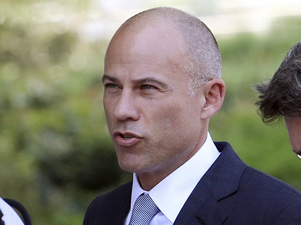 Michael Avenatti, attorney for porn actress Stormy Daniels, arrives at U.S. District Court in Los Angeles, Monday, Sept. 24, 2018. Lawyers for President Donald Trump are going to court to urge a judge to toss out a lawsuit by the actress, whose given name is Stephanie Clifford, over a hush-money deal over their alleged affair. Avenatti is expected to argue that the agreement that resulted in a $130,000 payout was not valid and they won't carry out threats to sue her for breaking the agreement. (AP Photo/Reed Saxon)