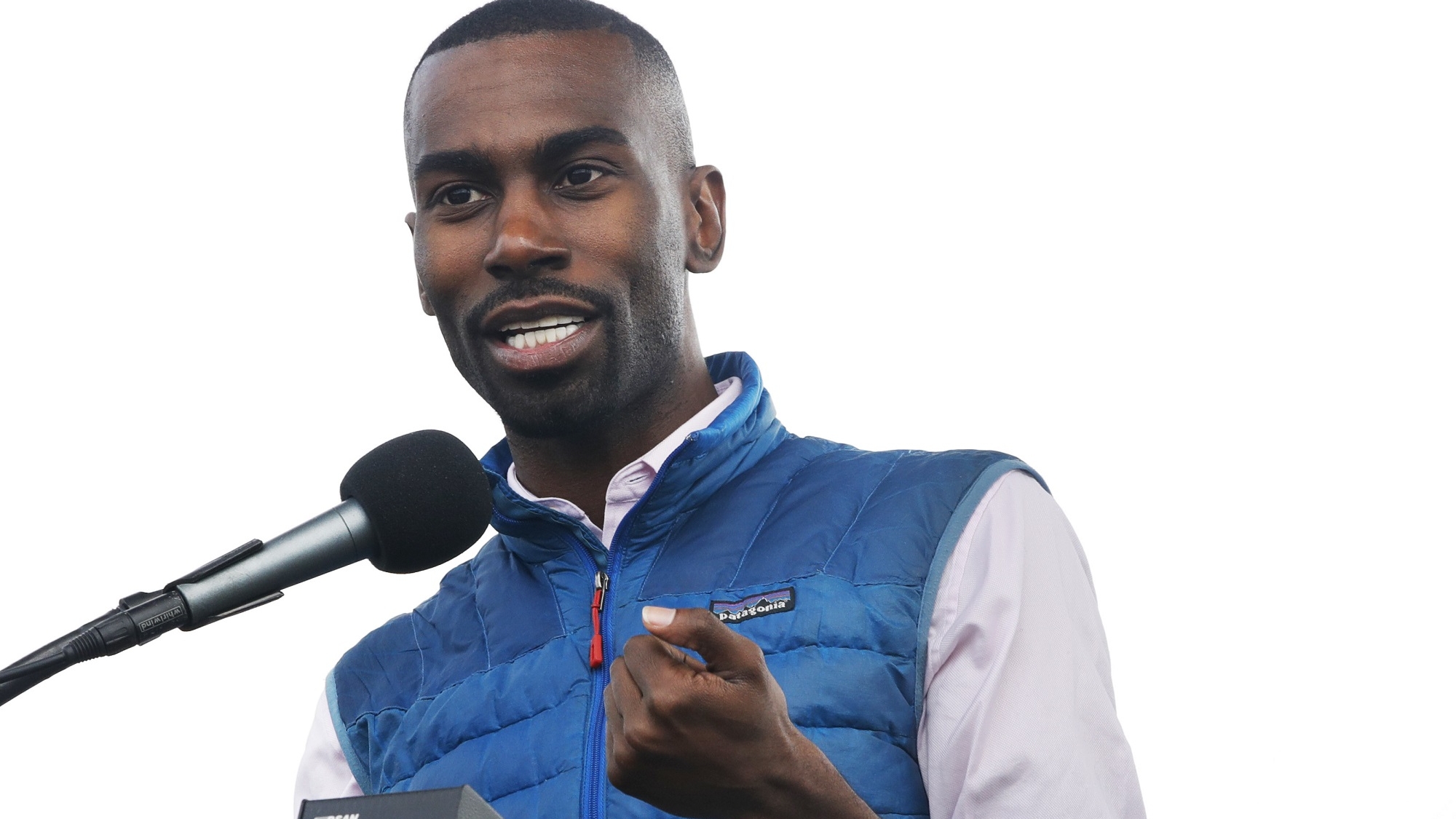 Activist DeRay Mckesson speaks at the A.C.T. To End Racism rally, Wednesday, April 4, 2018, on the National Mall in Washington, on the 50th anniversary of Martin Luther King Jr.'s assassination. (AP Photo/Jacquelyn Martin)