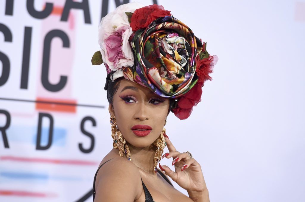 Cardi B arrives at the American Music Awards on Tuesday, Oct. 9, 2018, at the Microsoft Theater in Los Angeles. (Photo by Jordan Strauss/Invision/AP)