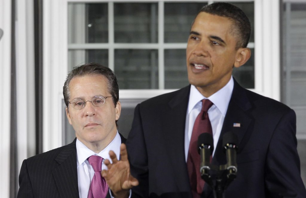 President Barack Obama announces Gene Sperling, left, as the new director of the National Economic Council, while speaking about the economy, Friday, Jan. 7, 2011, at Thompson Creek Manufacturing, which makes custom replacement windows, in Landover, Md. (AP Photo/Charles Dharapak)
