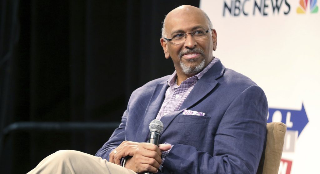 Michael Steele participates in the "Making Sense of the Midterms" panel at Politicon at the Los Angeles Convention Center on Saturday, Oct. 20, 2018, in Los Angeles. (Photo by Willy Sanjuan/Invision/AP)