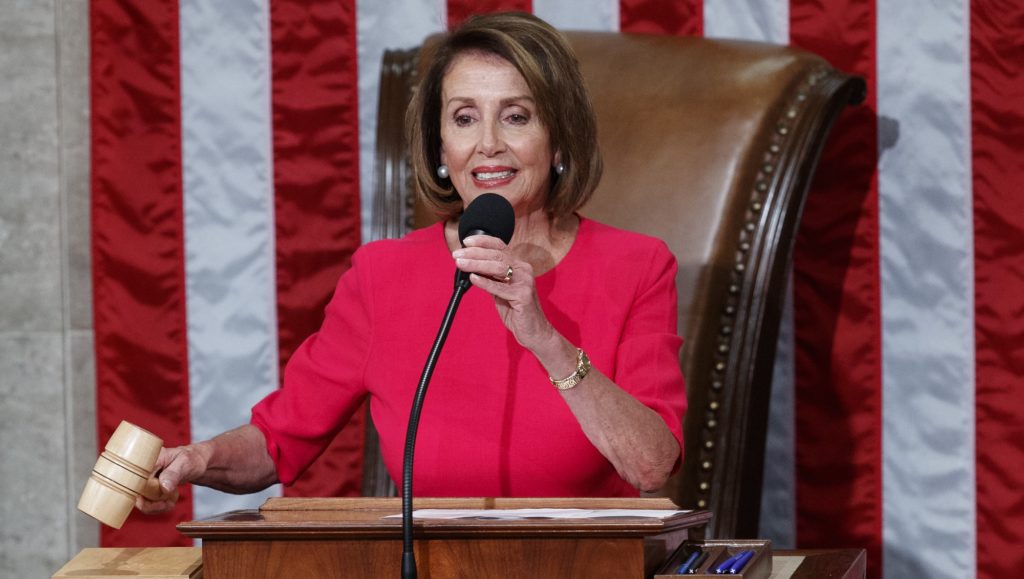 House Speaker Nancy Pelosi of California holds the gavel at the Capitol in Washington, Thursday, Jan. 3, 2019. (AP Photo/Carolyn Kaster)