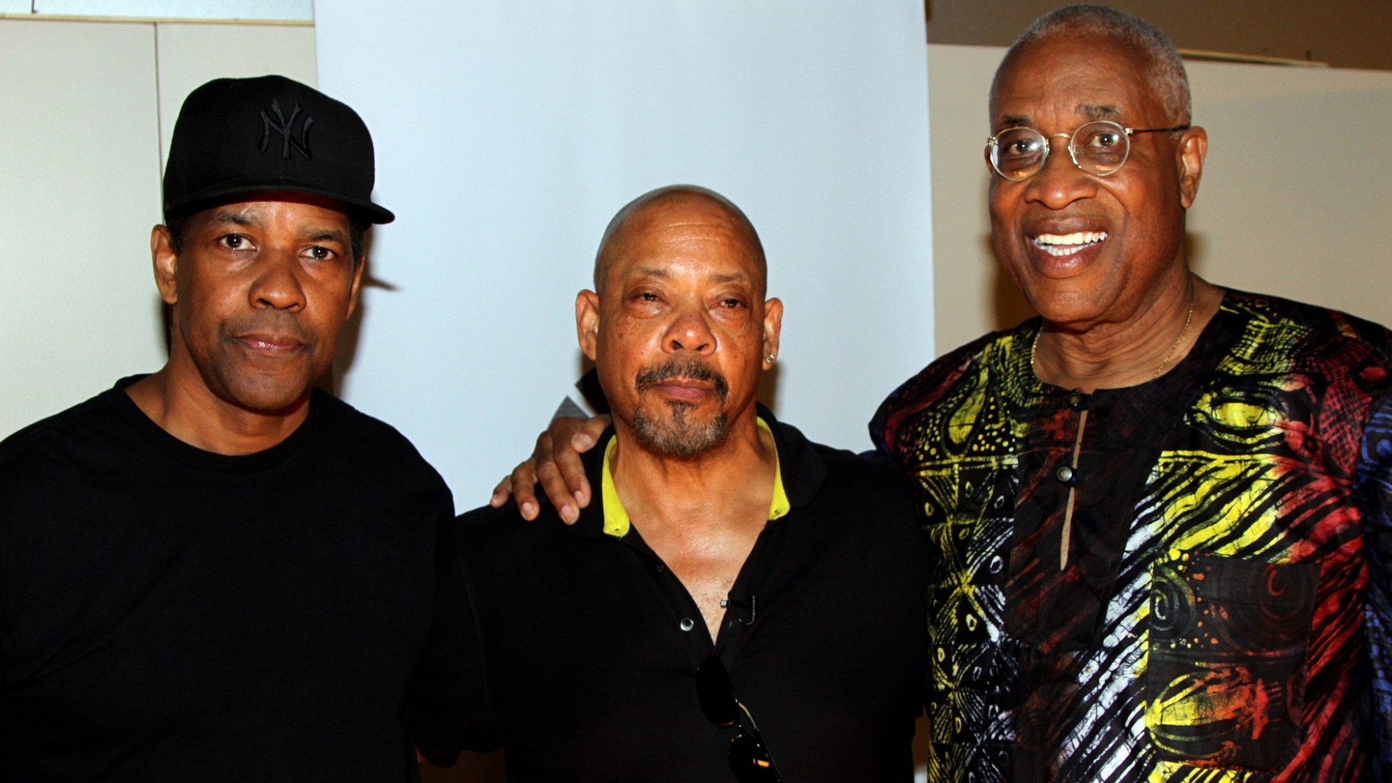 Actor Denzel Washington, director Carl Franklin and PAFF director Ayuko Babu seen at 23rd Pan Africian Film And Arts Festival - One On One With Denzel Washington at Rave Cinemas Baldwin Hills on Saturday, February 14, 2015 in Los Angeles, California. (Photo by Arnold Turner/Invision/AP)