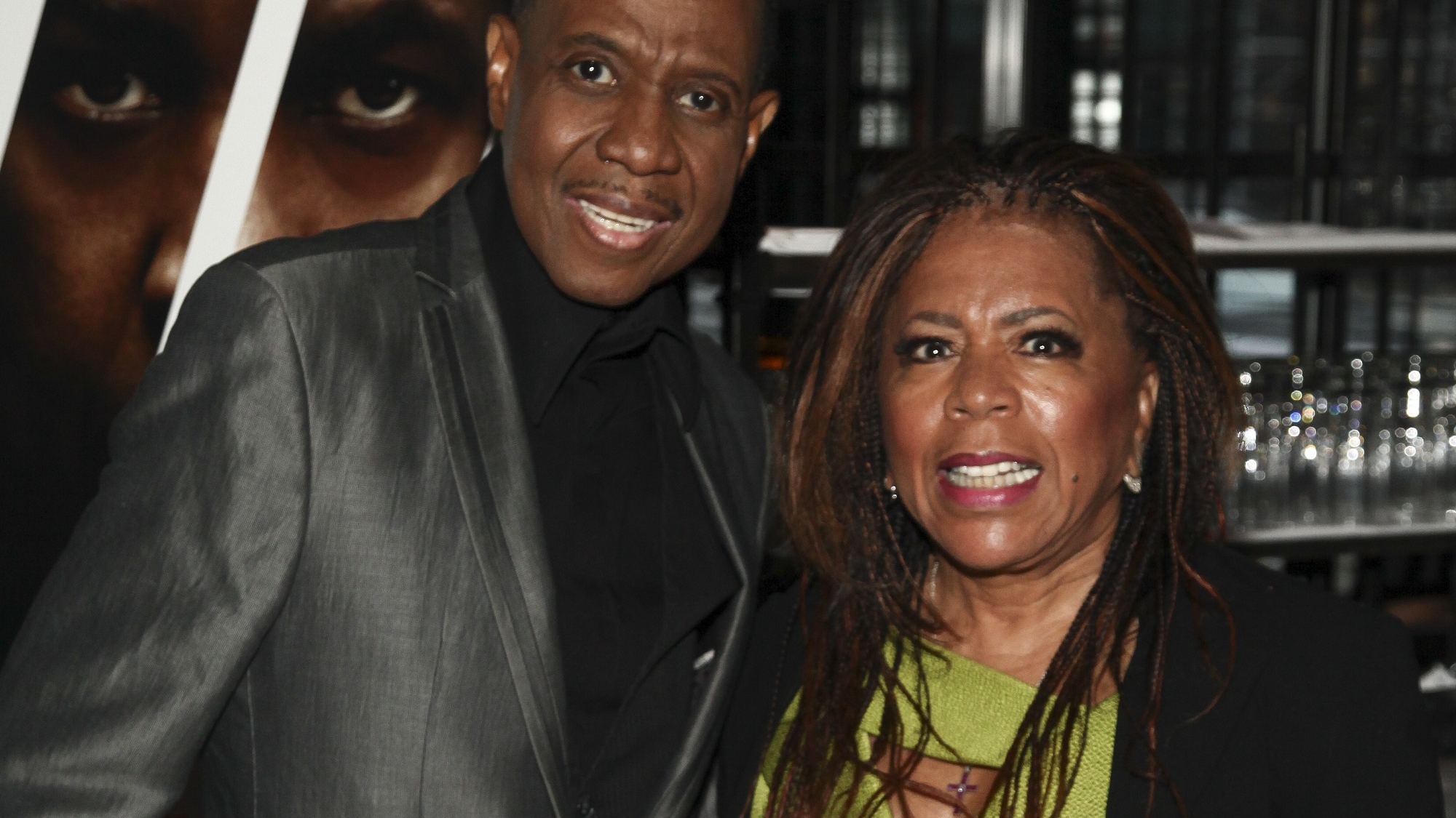 Freddie Jackson, left, and Valerie Simpson, right, attend a special screening of "The Equalizer 2", hosted by Sony Pictures and The Cinema Society, at The Roxy Cinema on Tuesday, July 17, 2018, in New York. (Photo by Andy Kropa/Invision/AP)