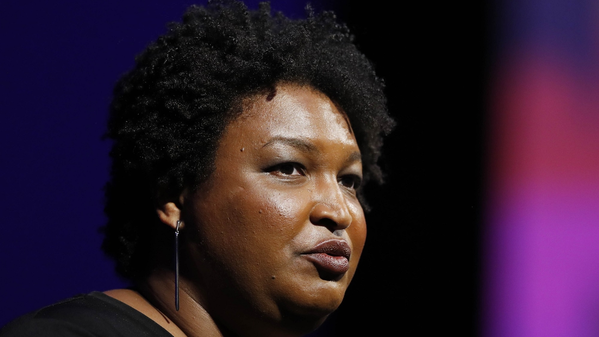 File- This July 22, 2019, file photo shows former Georgia House Minority Leader Stacey Abrams addressing the 110th NAACP National Convention,  in Detroit. Abrams is set to announce a multimillion-dollar initiative to staff and fund voter protection teams in battleground states across the country ahead of the 2020 elections. An aide familiar with the decision said she'll focus on the new program rather than run for president herself. The aide said Abrams would announce the initiative Tuesday, Aug. 13, 2019, during a speech before a labor union convention in Las Vegas.
(AP Photo/Carlos Osorio, File)