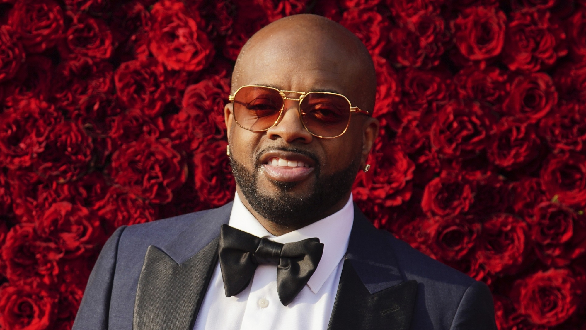 Jermaine Dupri poses for a photo on the red carpet at the grand opening of Tyler Perry Studios on Saturday, Oct. 5, 2019, in Atlanta. (Photo by Elijah Nouvelage/Invision/AP)