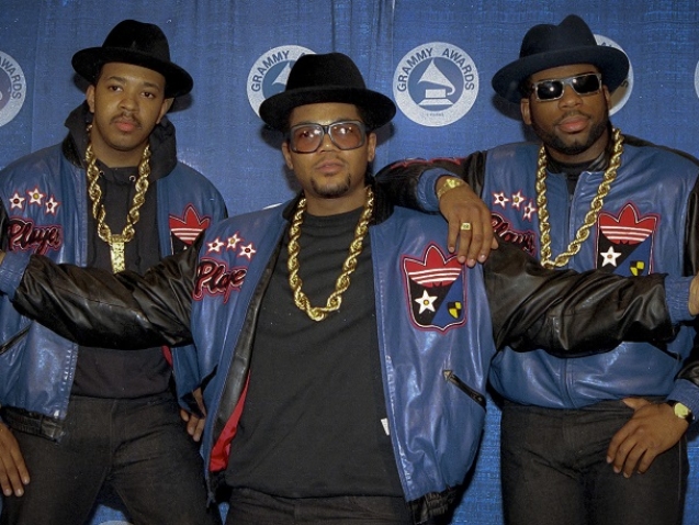 FILE--This photo from Oct. 7, 1986 shows Run-D.M.C.'s Jason Mizell, known as Jam-Master Jay, as he pose during an anti-drug rally at New York's Madison Square Garden. (AP Photo/G. Paul Burnett, File)