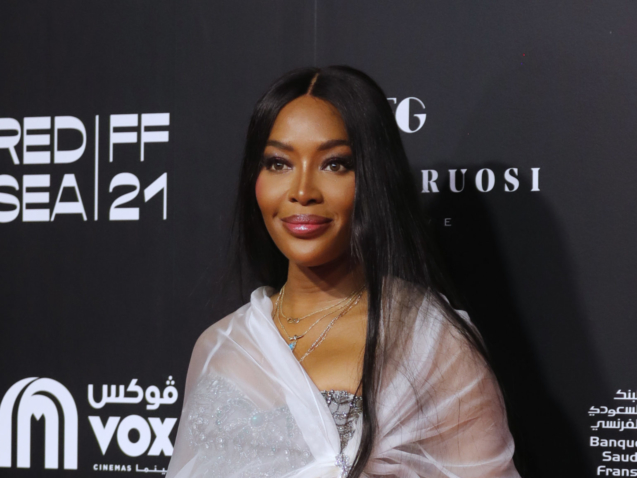 British model Naomi Campbell poses as she arrives to attend the closing ceremony of the Red Sea International Film Festival, in Jiddah, Saudi Arabia, Monday, Dec. 13, 2021. Saudi Arabia is holding its first ever film festival three and-a-half years after the first movie premiered in cinemas in the kingdom. The festival featured a red carpet with women in floor-length ball gowns, a stark departure from past years when females had to wear the long flowing robe known as the abaya in public. (AP Photo/Amr Nabil)