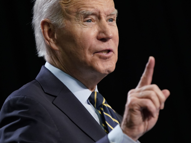 FILE - President Joe Biden speaks about his administration's plans to lower prescription drug costs and protect Social Security and Medicare, Nov. 5, 2022, in Joliet, Ill. AP Photo/Patrick Semansky, File)