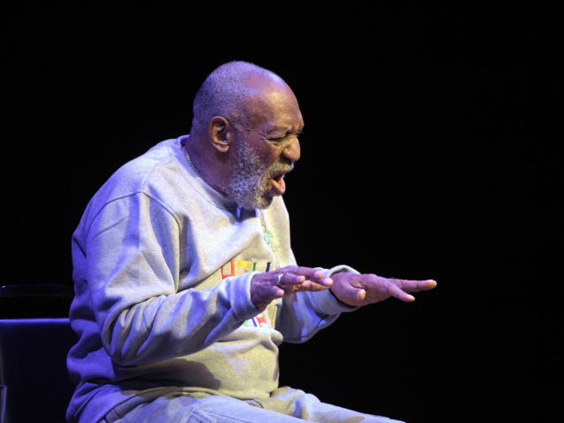 Comedian Bill Cosby performs during a show at the Maxwell C. King Center for the Performing Arts in Melbourne, Fla., Friday, Nov. 21, 2014.(AP Photo/Phelan M. Ebenhack)