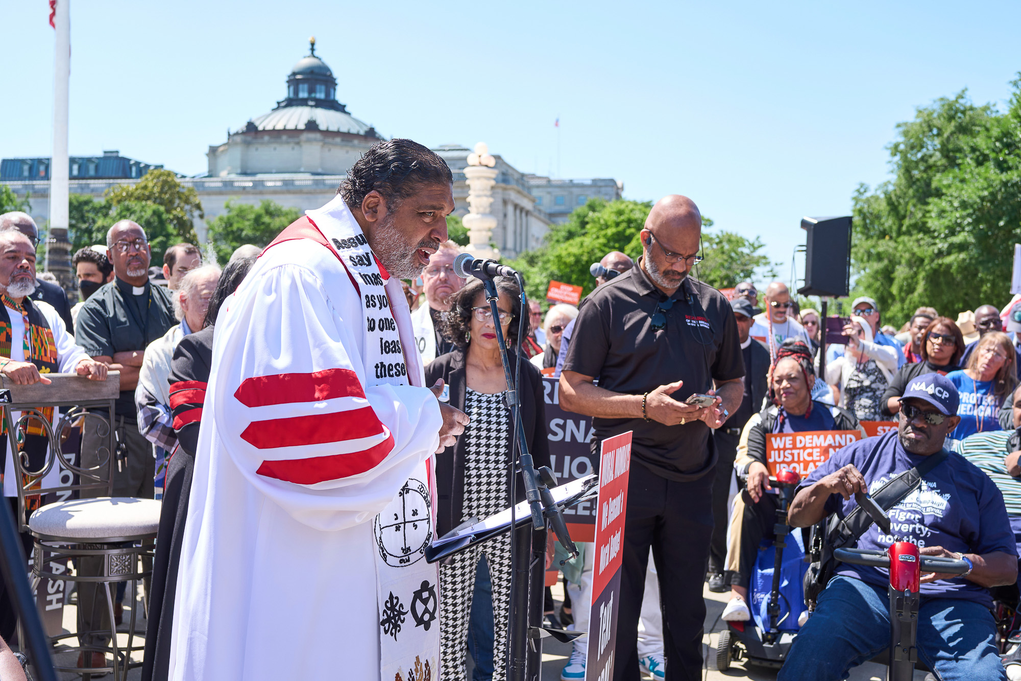 Barber Rallies Faith Leaders in Raleigh Against Mail-Ballot Restrictions